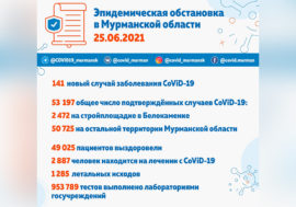 Еще у 141 человека в Мурманской области подтвердился коронавирус