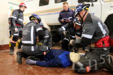 Спасатели Кольской ГМК отметили профессиональный праздник показательным смотром